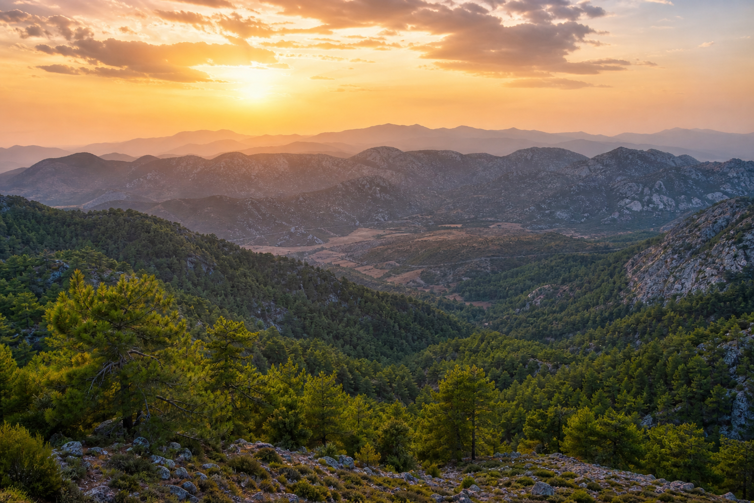 Muğla dağ manzarası